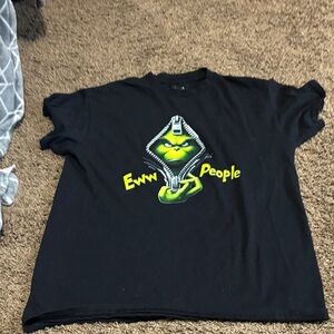 Gildan Black Heavy Cotton Tee with grinch